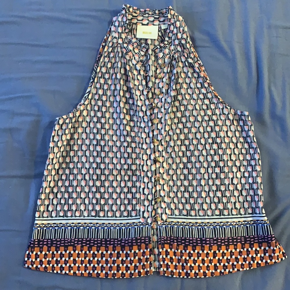 Maeve for Anthropologie Sleeveless Cotton Blouse, Size XS - Picture 4 of 15